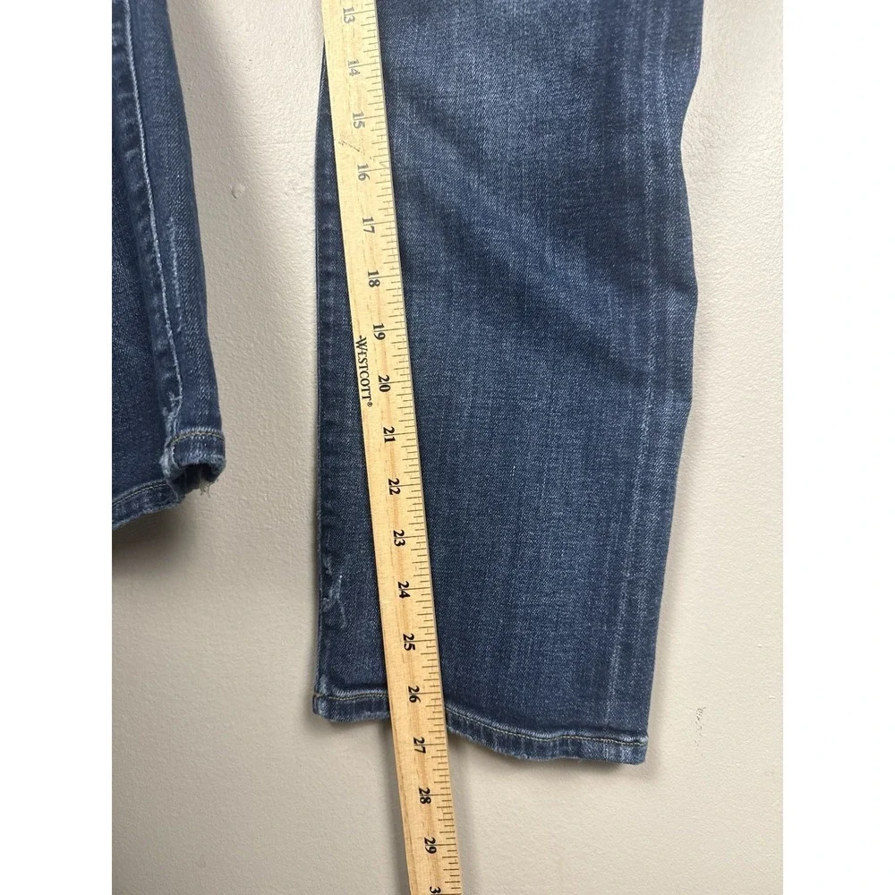 Agolde Isabel Straight Fit Boyfriend Jeans A015B-827‎ Distressed Dark Wash Sz 29